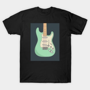 Surf Green Strat Guitar T-Shirt